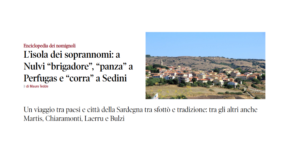L’isola dei soprannomi: i curiosi appellativi dei paesi dell’Anglona